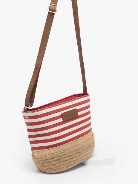 Cross Body Tas Mariniere Le voyage en panier Rood mariniere PM796 ander zicht 2